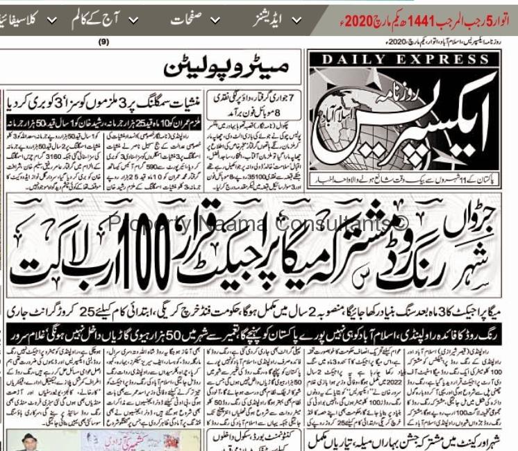 Rawalpindi Ring Road, Location - Complete Details