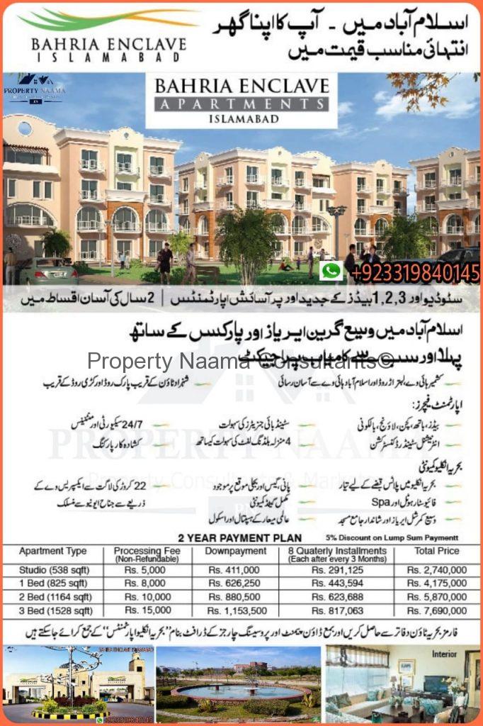 Bahria Enclave Islamabad , Location, Prices, Payment Plan.