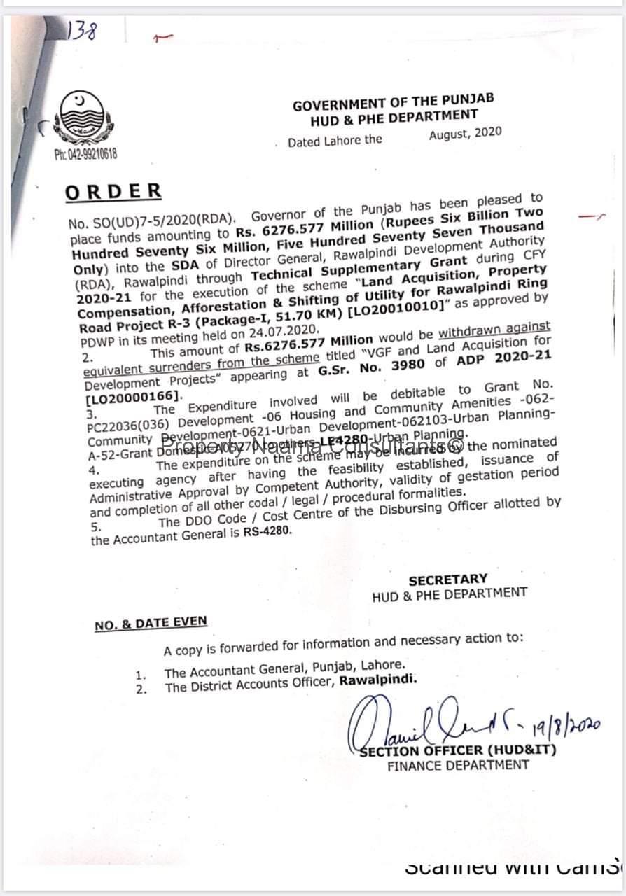 Ring Road Rawalpindi Budget Approved | Payment Details |