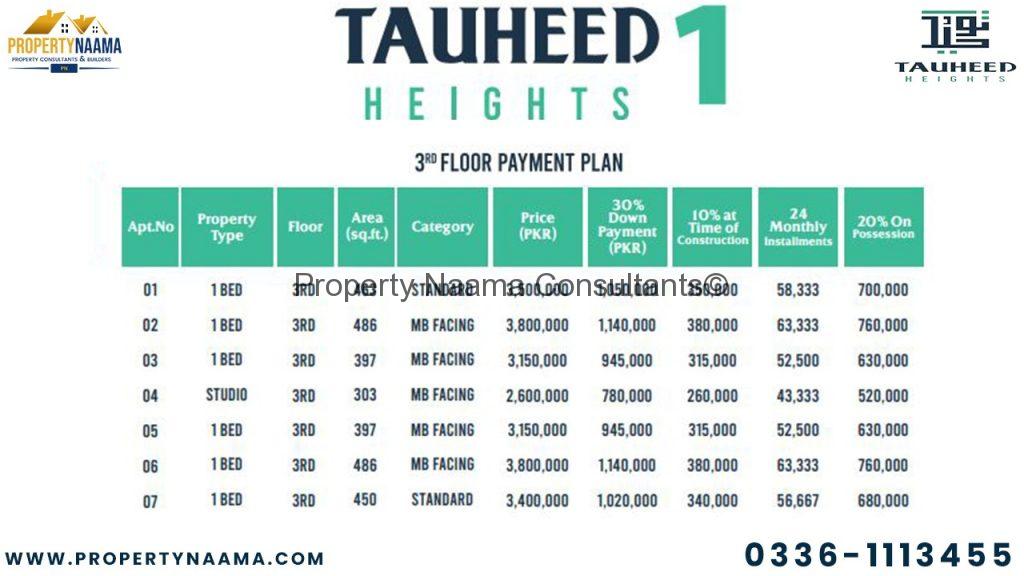 Tauheed Heights Lahore | Bahria Town Lahore, Book Now
