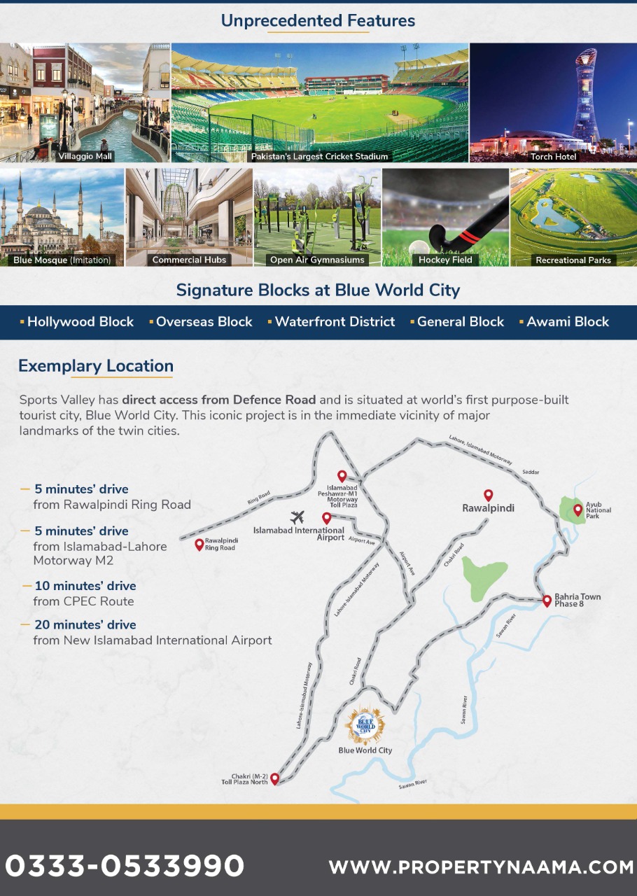 Blue World City Sports Valley Block | Overview | Price Plan | BWC