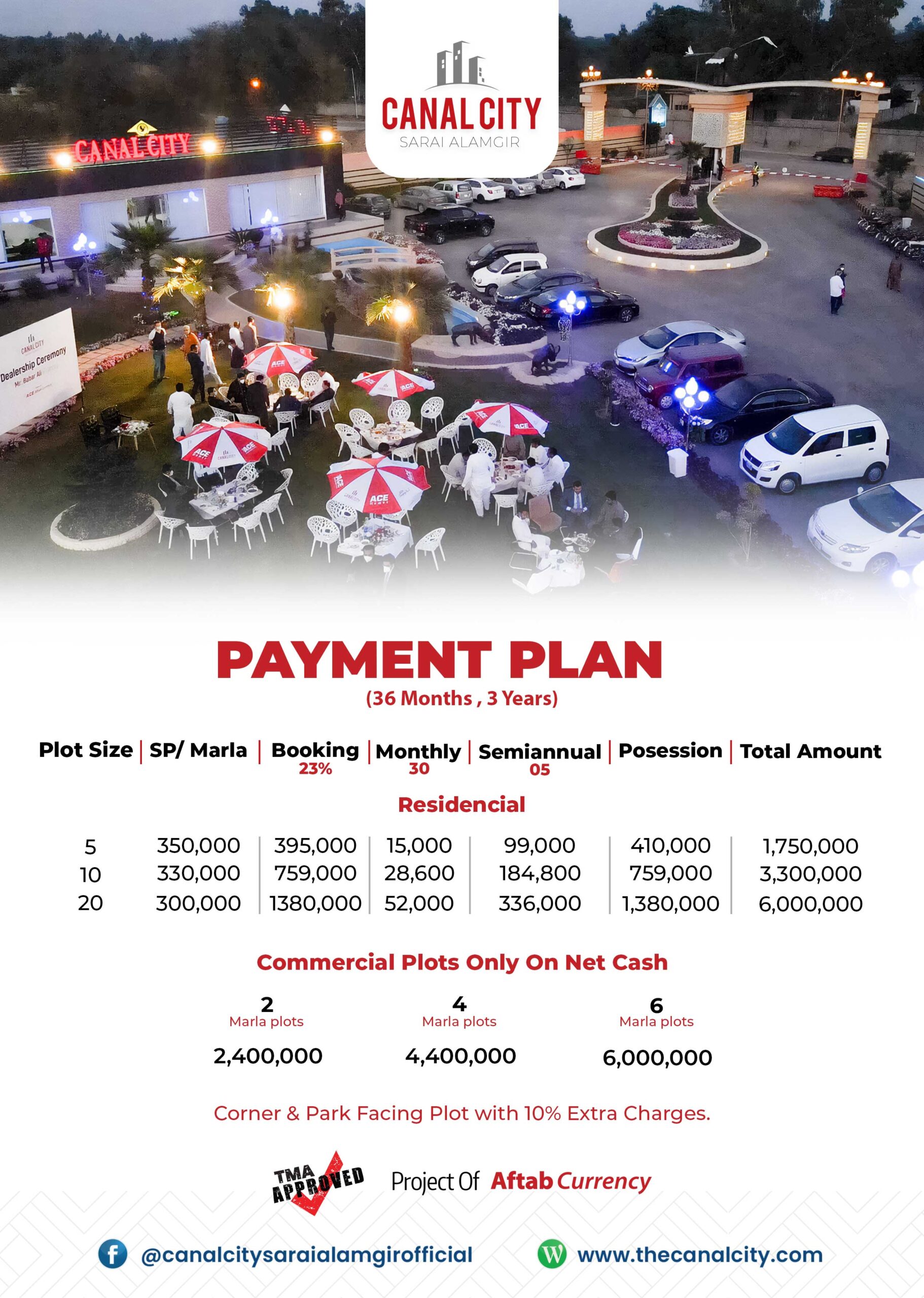 Canal City Sara e Alamgir | Project in Sarai Alamgir | Payment Plan