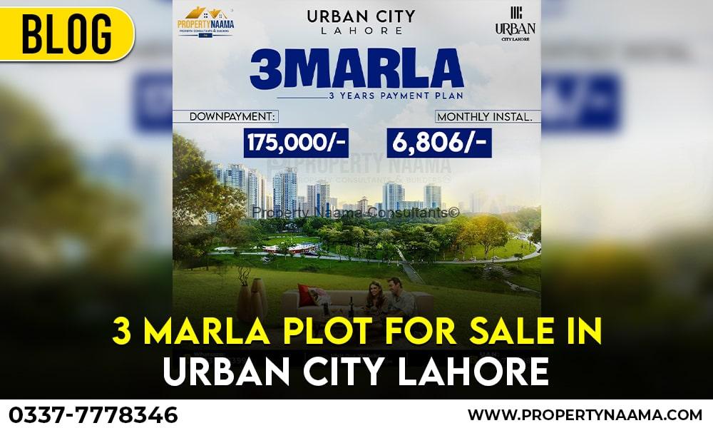 3 Marla plot for sale in Urban City Lahore