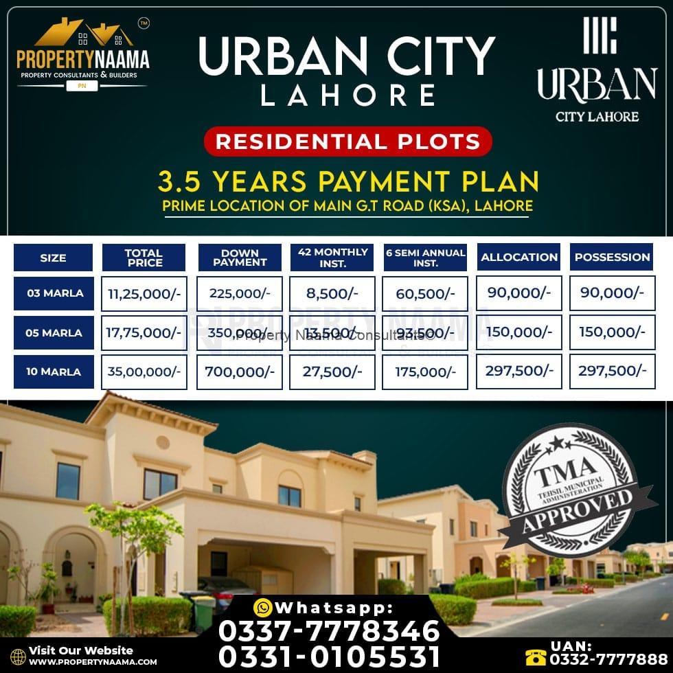 Urban City Lahore | Payment Plan , Prices , Location Updates