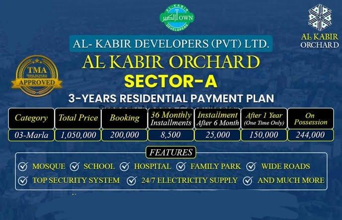 Al-Kabir Orchard Lahore Overview Updates Payment Plan