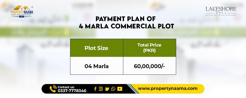 4 Marla Commercial Plot lakeshore city khanpur Noc Approved