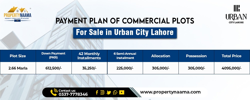 Commercial Plots For Sale in Urban City Lahore