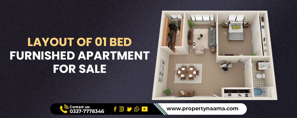 01 Bed Furnished Apartment For Sale in Bahria Town Rawalpindi