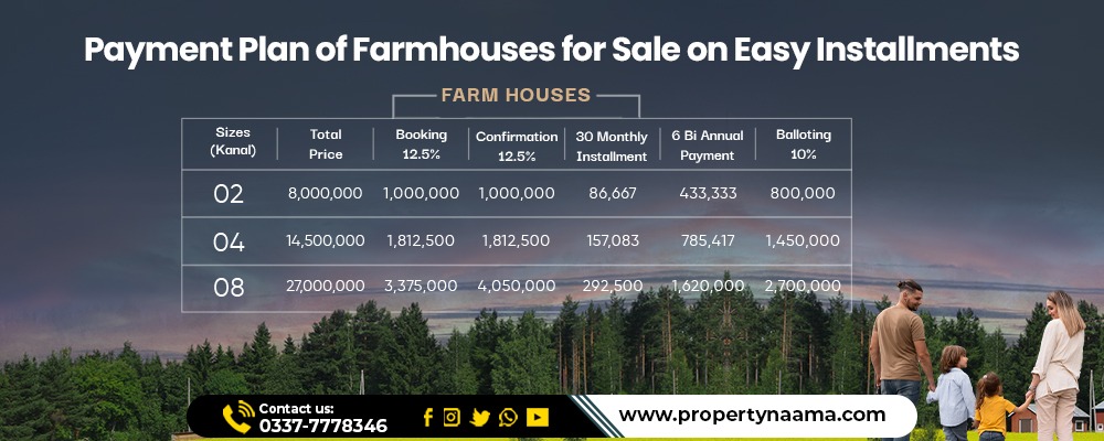 Farmhouses for Sale on easy Installments
