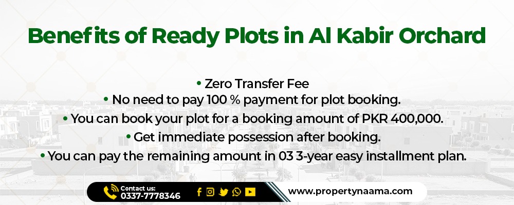 3 Marla Ready Plots for Sale in Al Kabir Orchard Life Enclave Block