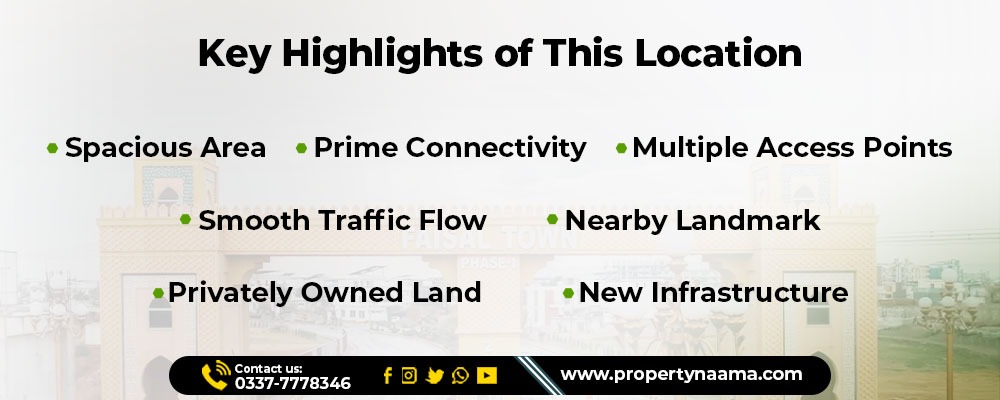 Faisal Town Phase 1 New Location on Srinagar Highway