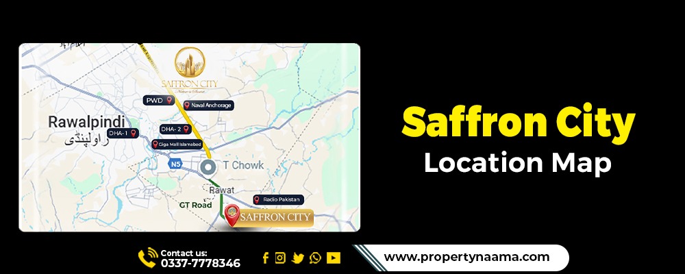 Saffron City Rawalpindi Location